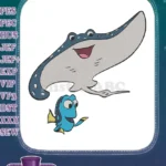 Happy Mr Ray and Dory Finding Nemo embroidery designs - Instant Download