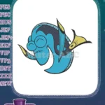 Finding Dory Blue Tang Fish Character Embroidery Designs - Instant Download