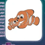 Cute Cartoon Clownfish Parent and Child Embroidery Designs - Instant Download