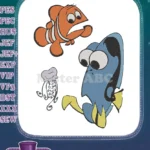 Finding Nemo Dory Jellyfish Cartoon Character Embroidery Designs - Instant Download