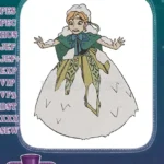 Scared Anna Frozen Ice Transformation Character Embroidery Designs - Instant Download
