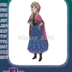 Disney Frozen Anna character princess detailed embroidery designs - Instant Download