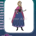 Frozen Princess Anna Coronation Dress Cape embroidery designs - Instant Download