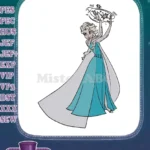 Elsa Frozen character ice magic snowflakes embroidery designs - Instant Download
