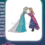 Frozen Elsa and Anna Sisters Embracing Embroidery Designs - Instant Download