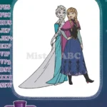 Disney Frozen Elsa and Anna Princess Character Embroidery Designs - Instant Download