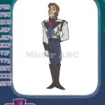 Prince Hans Frozen Character Embroidery Designs for Disney Fans - Instant Download