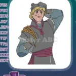 Disney Frozen Kristoff character winter outfit adventurous man embroidery designs - Instant Download