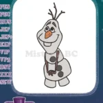 Happy Olaf Snowman Frozen Disney Character embroidery designs - Instant Download