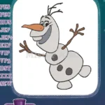 Joyful Olaf Snowman Disney Frozen Character Embroidery Designs - Instant Download