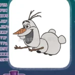Smiling Olaf Frozen Snowman Character Embroidery Designs - Instant Download
