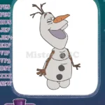 Cheerful Olaf snowman character embroidery designs for Frozen fans - Instant Download