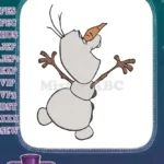 Happy Olaf Frozen Snowman Character Embroidery Designs - Instant Download