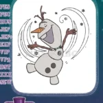Happy Dancing Olaf Snowman Disney Frozen embroidery designs - Instant Download