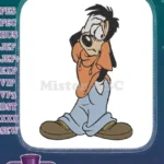 Max Goof Stressed Orange Hoodie Blue Pants Embroidery Designs - Instant Download