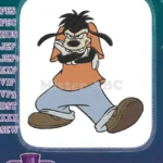 Angry Max Goof Cartoon Character Embroidery Designs for Fans - Instant Download