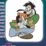 Max Goof Skateboard Fun Disney Character Embroidery Designs - Instant Download