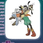 Disney Goofy and Max Father Son Happy Hug Embroidery Designs - Instant Download