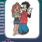 Max Goof and Roxanne A Goofy Movie couple embroidery designs - Instant Download