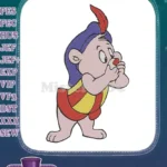 Shy Gummie Bear cartoon character cheerful embroidery designs - Instant Download