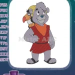 Gummibear Gruffi Gummi and Toucan Bird Cartoon Embroidery Designs - Instant Download