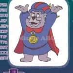 Zummi Gummi bear superhero cartoon character embroidery designs - Instant Download