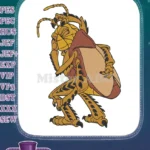 Cute Cartoon Grasshopper Pondering Head Scratching Embroidery Designs - Instant Download