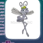 Princess Atta from A Bug's Life cute insect embroidery designs - Instant Download