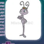 Princess Atta from A Bug's Life cartoon embroidery designs - Instant Download
