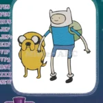Adventure Time Finn and Jake cartoon character embroidery designs - Instant Download