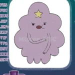 Adventure Time Lumpy Space Princess sassy purple cloud embroidery designs - Instant Download