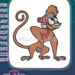 Aladdin's Abu monkey character embroidery designs - Instant Download