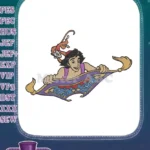 Disney's Aladdin and Abu magic carpet adventure embroidery designs - Instant Download