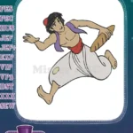Aladdin street rat running with stolen bread Disney embroidery designs - Instant Download