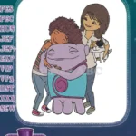 Oh alien, Tip girl, and cat happy friendship embroidery designs - Instant Download