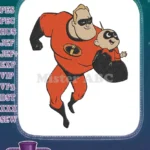 Disney Pixar Incredibles Mr Incredible Jack-Jack family superhero embroidery designs - Instant Download