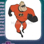 Mr Incredible superhero character embroidery designs for Disney Pixar fans - Instant Download