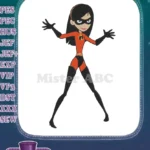 Disney Incredibles Violet Parr Superhero Character Embroidery Designs - Instant Download
