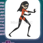 The Incredibles Violet Parr superhero force field power embroidery designs - Instant Download