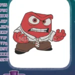 Disney Pixar Inside Out Anger Furious Character Embroidery Designs - Instant Download