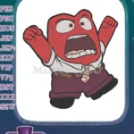Disney Pixar Inside Out Anger furious yelling character embroidery designs - Instant Download