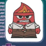 Popular Disney Pixar Inside Out Anger character embroidery designs - Instant Download