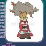 Fiery Anger cartoon character from Inside Out embroidery designs - Instant Download