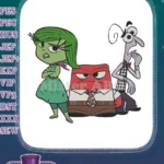 Inside Out Disgust Anger Fear cartoon characters embroidery designs - Instant Download