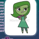 Disgust from Inside Out green character embroidery designs - Instant Download