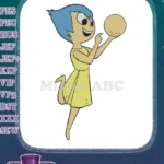 Happy Joy character from Disney Pixar Inside Out embroidery designs - Instant Download