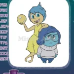 Joy and Sadness from Inside Out Movie Embroidery Designs - Instant Download