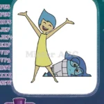 Joyful Joy and Sad Sadness Inside Out embroidery designs - Instant Download