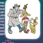Inspector Gadget Penny Brain cartoon adventure embroidery designs for kids - Instant Download