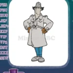 Beloved Inspector Gadget Character Cartoon Embroidery Designs for Crafts - Instant Download